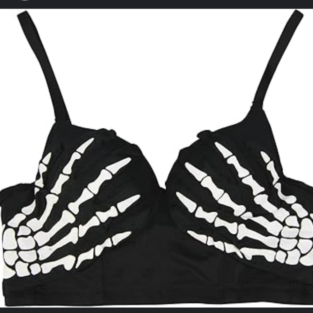 Skeleton Hands Bra Size 34B